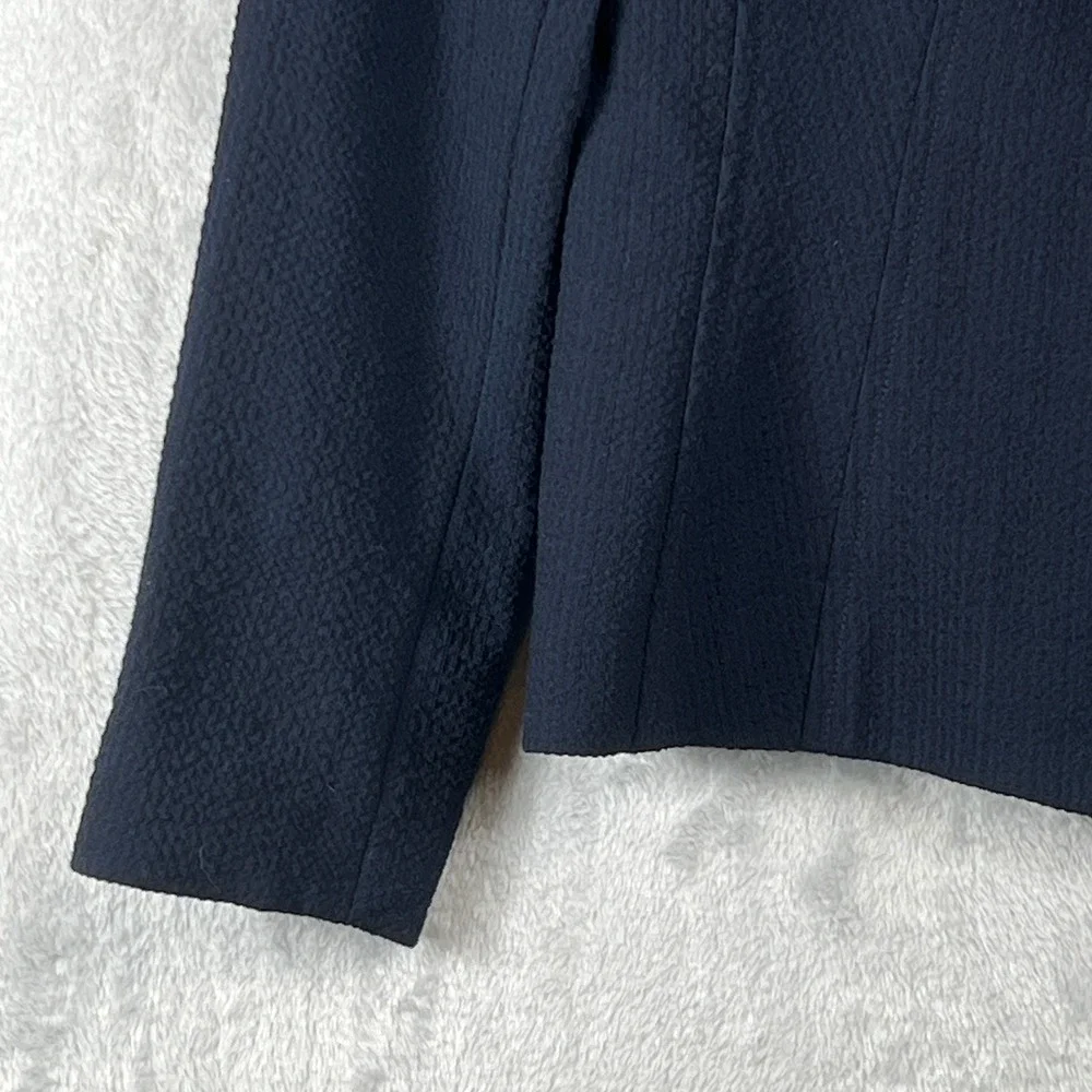 Vintage Garfield & Marks Jacket 4P Navy Wool Blend Lined Made USA Career